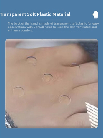 Monitai Rukavice za ograničenje ruke za nepomične starije osobe, elastična mreža, Oxford traka, pjena za smanjenje tlaka, PP pločica protiv ogrebotina