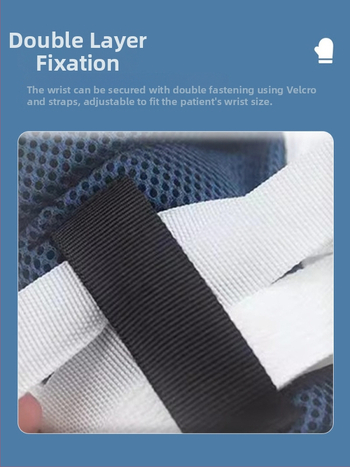 Monitai Rukavice za ograničenje ruke za nepomične starije osobe, elastična mreža, Oxford traka, pjena za smanjenje tlaka, PP pločica protiv ogrebotina