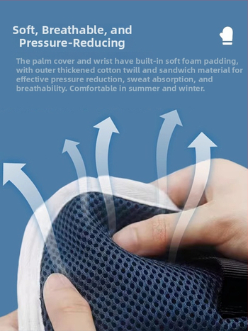 Monitai Rukavice za ograničenje ruke za nepomične starije osobe, elastična mreža, Oxford traka, pjena za smanjenje tlaka, PP pločica protiv ogrebotina