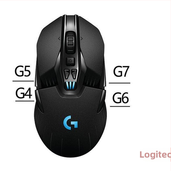 Logitech pelės priedų rinkinys G903/G703/G603/G502/G933 modeliams – siųstuvas, šoniniai mygtukai, svoris, USB įkrovimo kabelis