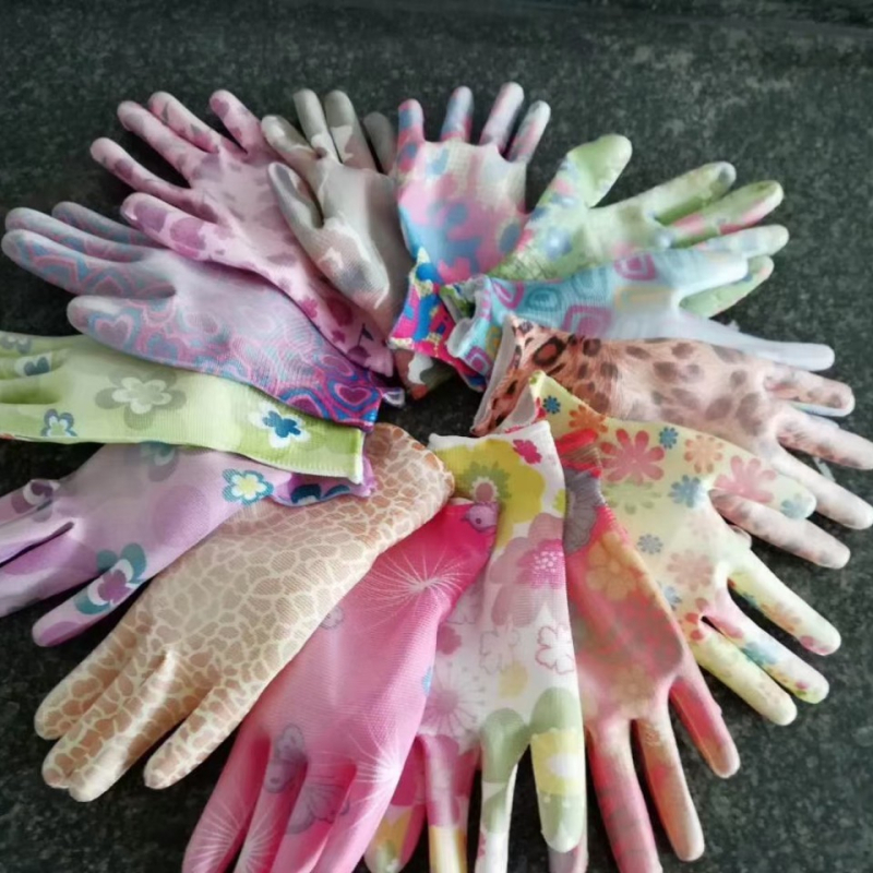 Longlida ženske rukavice s PU premazom na dlanu, antistatične, prozračne, otporne na habanje, Najlonske