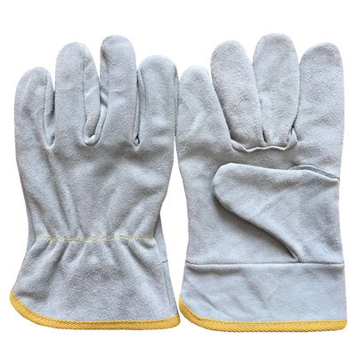 Borjúbőr hegesztőkesztyűk magas hőmérsékletű szigeteléssel, kézvédelem, súly 60