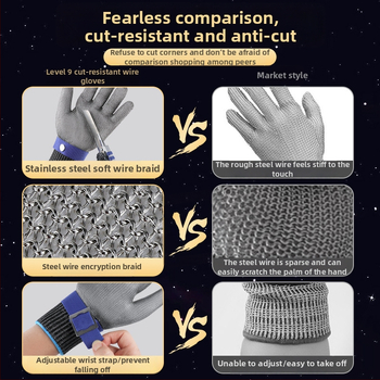 Pjūviui atsparios pirštinės Job Health, pramoninei naudojimui, svoris 10