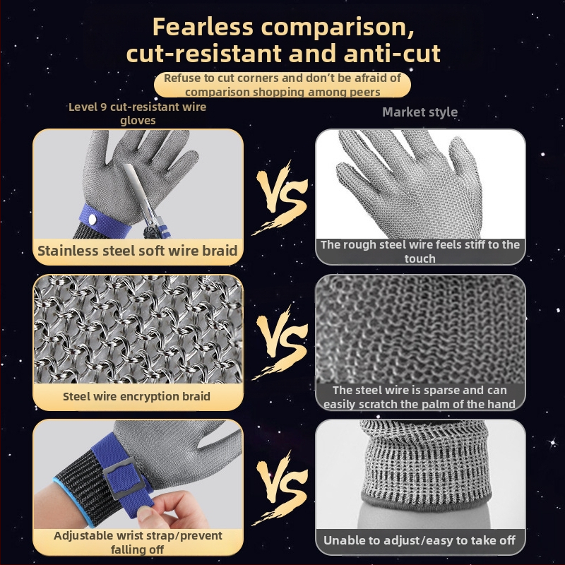 Pjūviui atsparios pirštinės Job Health, pramoninei naudojimui, svoris 10