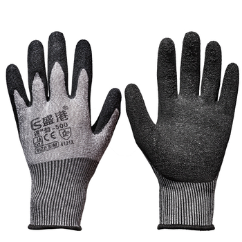 Shenggang Γάντια Προστασίας Εργασίας – καουτσούκ καλυμμένα, ανθεκτικά στη φθορά και στο λάδι, μη ολισθηρά, ενισχυμένα με παχιά βαμβακερά νήματα, για κατασκευές