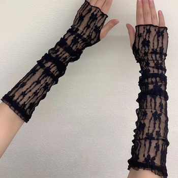 Μανσέτες Προστασίας από τον Ήλιο με Μοτίβο Πεταλούδας, Καλλιτεχνικός Βίντατζ από Δίκτυωτό Πολυεστέρα, Καλοκαίρι 2025 (Δίκτυωτός Πολυεστέρας; Καλλιτεχνικό Βίντατζ; Μοτίβο Πεταλούδας; Καλοκαίρι 2025)