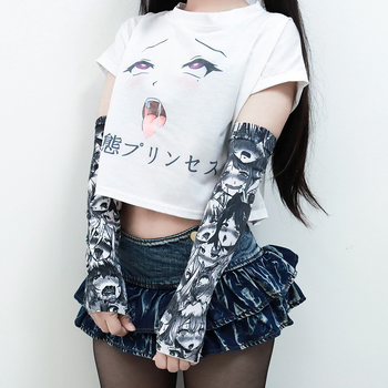 Csíkos digitális nyomtatású napvédő karvédő – légáteresztő poliészter, kültéri futáshoz