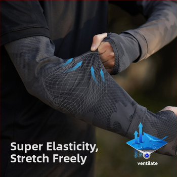 Dviračio rankos užvalkalai iš Ice Silk – kvėpuojantys, UV apsauga, laisvas kirpimas, poliesterio audinys