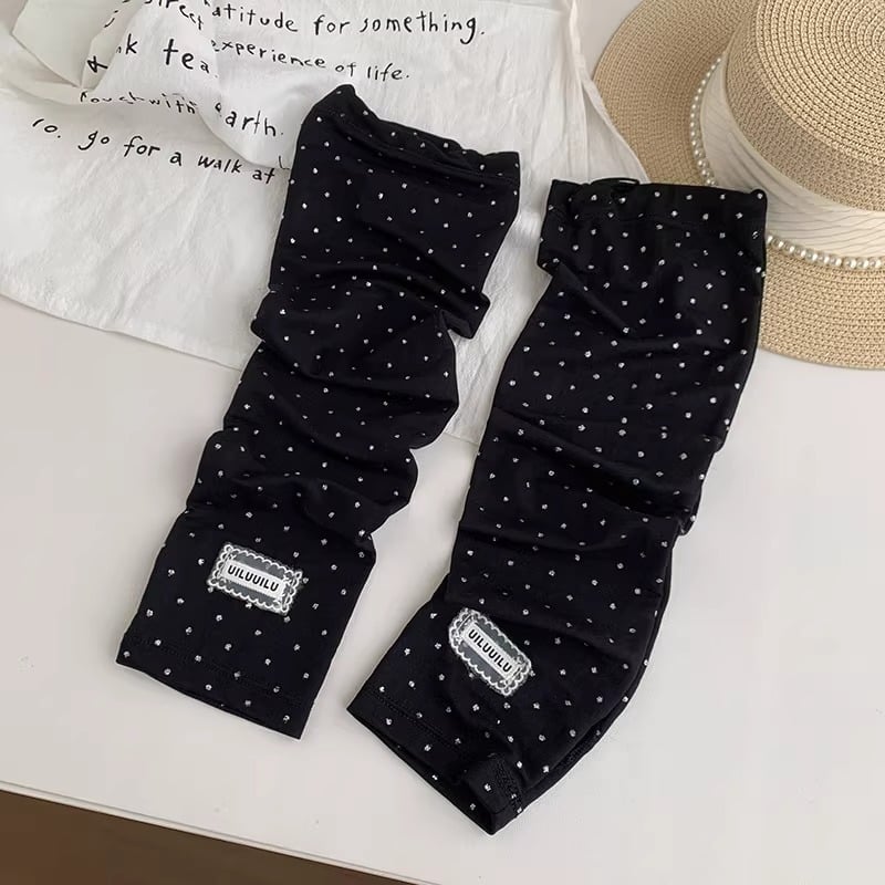 Saulės apsaugos rankovės iš Ice Silk su taškuotu raštu – laisvas kirpimas, tinkamas dviratininkams ir vairavimui