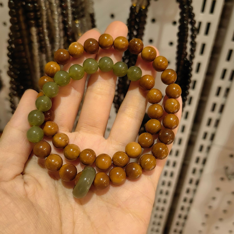 Bodhi narukvica s pletenim okruglim perlama, nacionalni stil, unisex, 63 perli.