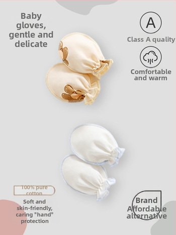 Beileyi Бебешки ръкавици – памук, карикатурен стил, клас А, за новородени 0–1 г