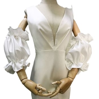 Badoth Vjenčani satenski rukavi, Mori stil, dekorativni rukavi za vjenčanicu, poliester