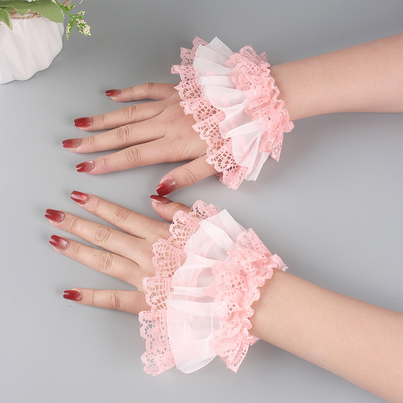 Ženski Lolita rukavi za nadlakt – Višeslojna čipka, Prekrivanje ožiljaka, Za plesne nastupe, Za sve sezone