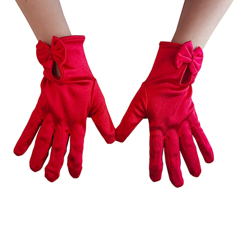 Mănuși de mireasă din satin elastic cu fundă – accesoriu elegant de decor (Material: Satin; Stil: Fundă, Elegant; Funcție: Decorare; Sezoane: Toate anotimpurile)