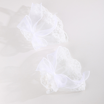 Čipkaste mrežaste nadlaktice i rukavice s izvezenim detaljima — materijal: mreža; za žene; originalni dizajn; proljeće 2025