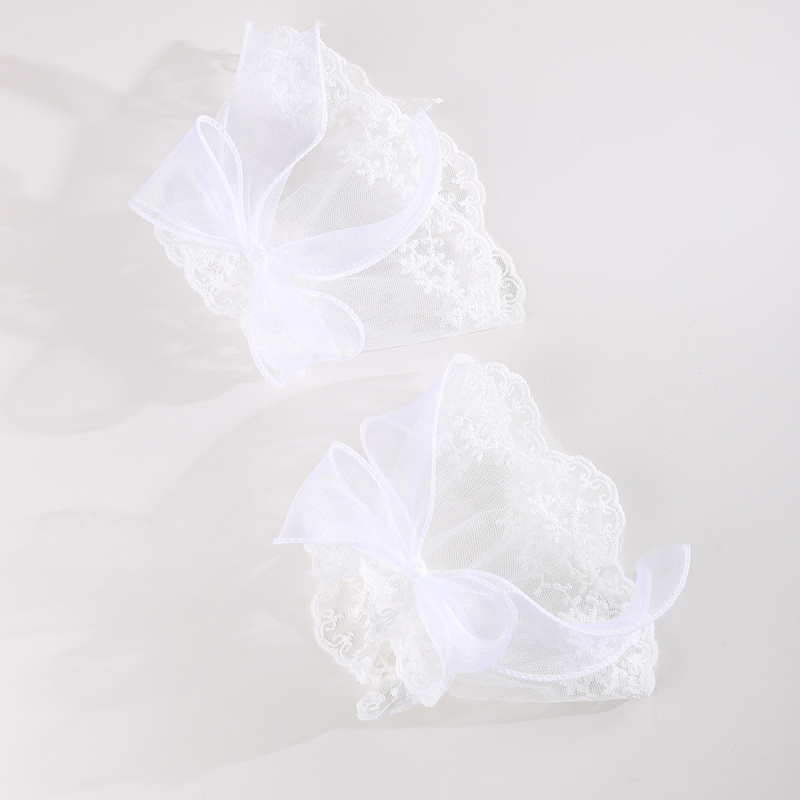 Čipkaste mrežaste nadlaktice i rukavice s izvezenim detaljima — materijal: mreža; za žene; originalni dizajn; proljeće 2025