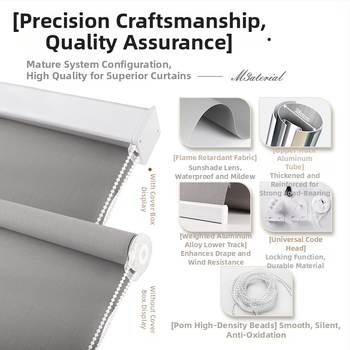 B1 tulekindlad rulood — polüester + PVC, kohandatavad, kontoritele ja ärihoonetele, varjutuse variandid 0%, 1%, 3%, 5%, täielik varjutus / läbipaistev / osaline