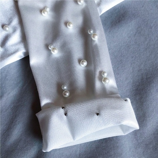 Vjenčane rukavice — dekorativne, satenski s perlama, za žene, sve sezone