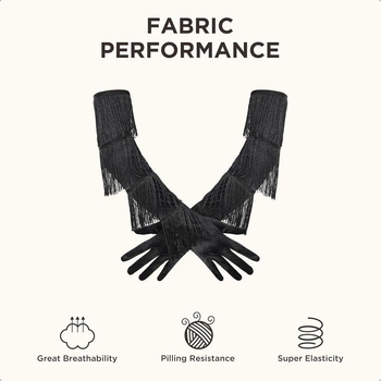 Muške duge operne rukavice sa satininskim resicama, do lakta, proljetno grijanje