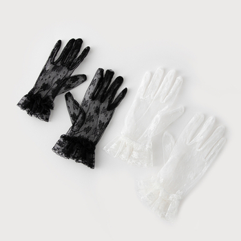 Čipkaste vjenčane rukavice — elegantne ženske rukavice za vjenčanje, zaštita od sunca, poliester, rukavice s prstima, sve sezone