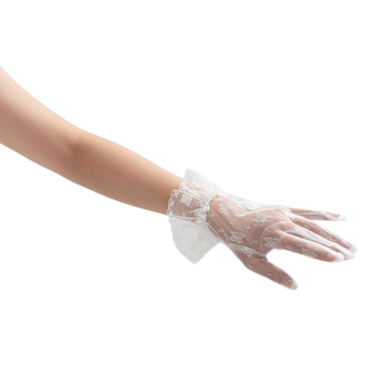 Čipkaste vjenčane rukavice — elegantne ženske rukavice za vjenčanje, zaštita od sunca, poliester, rukavice s prstima, sve sezone
