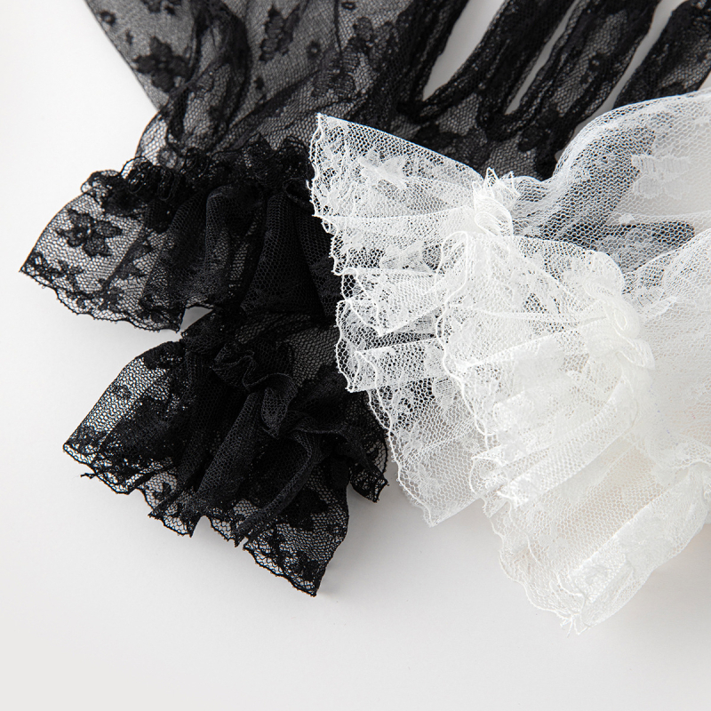 Čipkaste vjenčane rukavice — elegantne ženske rukavice za vjenčanje, zaštita od sunca, poliester, rukavice s prstima, sve sezone