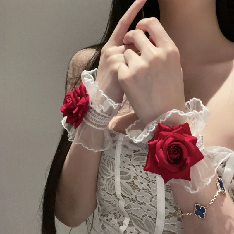 Čipkasti ukras za zapešće s motivom cvijeta — ženski dodatak u stilu Ins