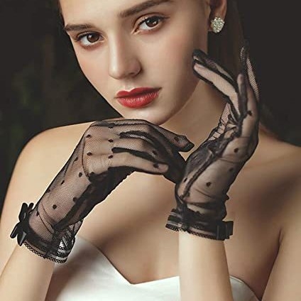 Čipkaste rukavice za žene, A Little Firefly, kratki kroj, poslovni stil, dekorativni dodatak