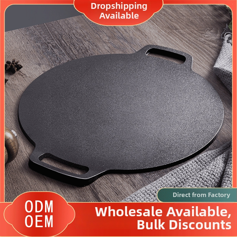 Dzelzs pannā ar plakanu dibenu – piemērota gāzes plītij, ar vienu dibenu, 4,66 kg