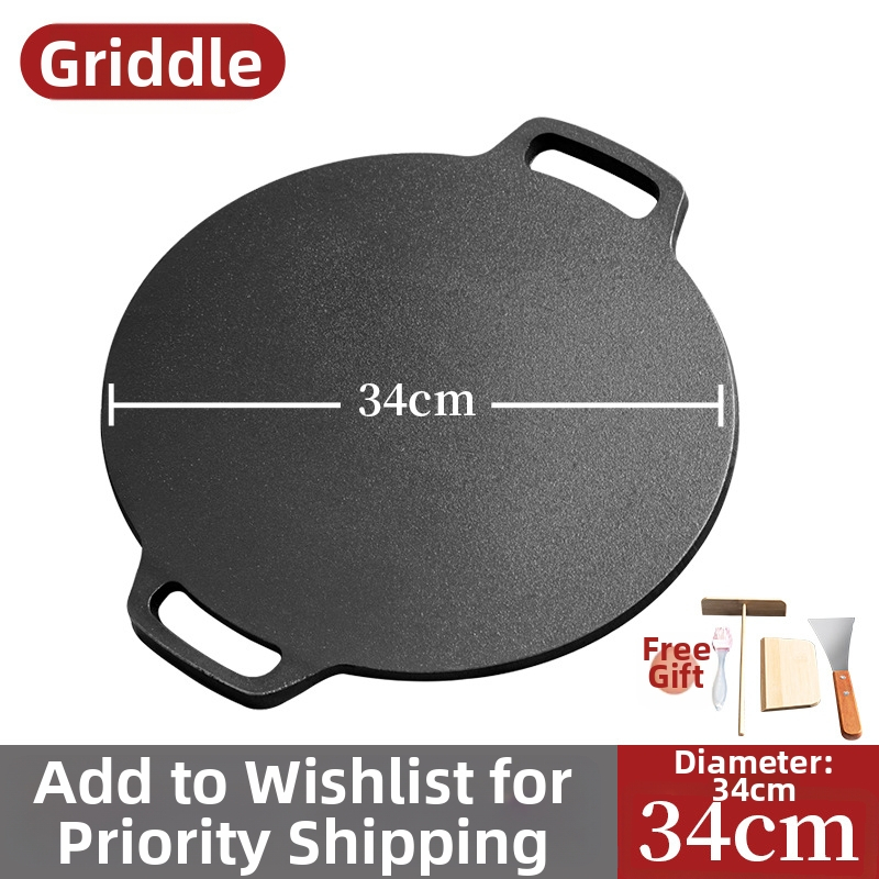 Ketaus blynelio keptuvė su lygiu dugnu – tinkama dujinėms viryklėms, vienas dugnas, 4,66 kg