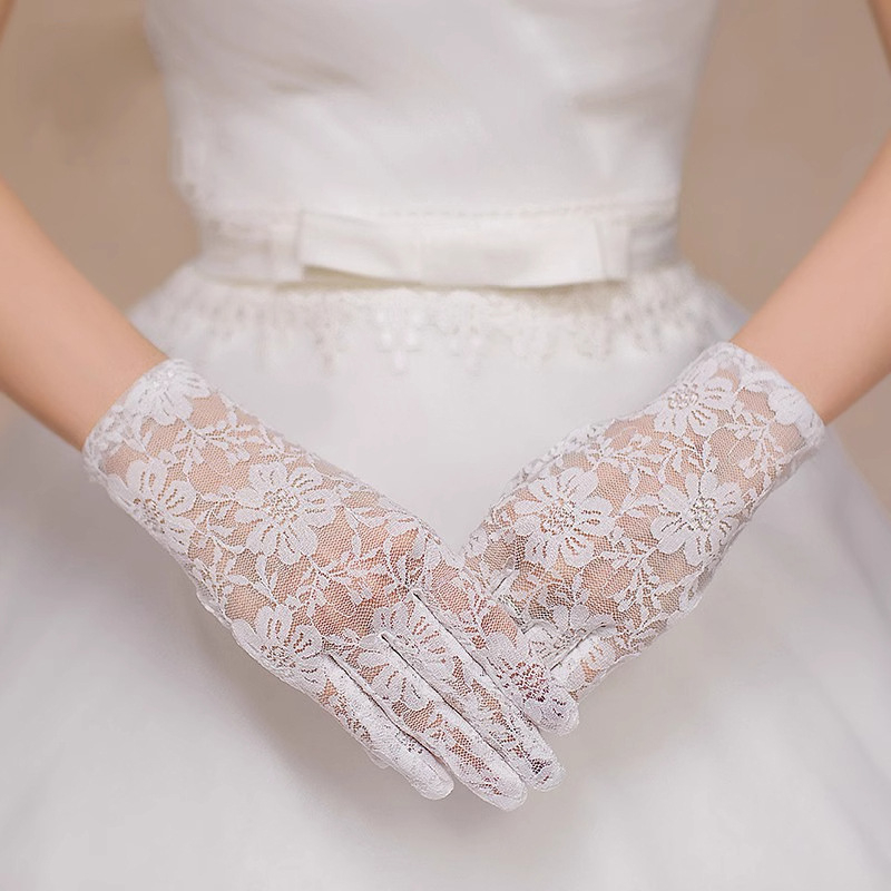 Ilgos tinklinės nuotakos pirštinės – originalus dizainas, moteriškas dekoratyvinis aksesuaras visoms sezonoms