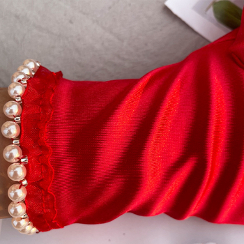 Pirštinių pirštinės - elastinės UV apsaugos pirštinės moterims, Jiangshan Meilai, tinkamos vestuvėms, viešbučių priėmimams ir juvelyrinių parodų lankymui, pritaikomos.