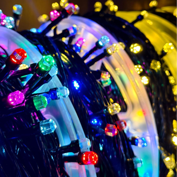 Външни LED соларни стринг светлини, модел BM-4621, 15 LED, соларно захранване, IP44, шестоъгълна форма