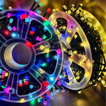 Външни LED соларни стринг светлини, модел BM-4621, 15 LED, соларно захранване, IP44, шестоъгълна форма