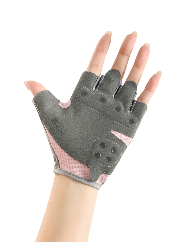 Γάντια γυμναστικής με μισά δάχτυλα, για γυναίκες, γάντια ποδηλασίας, αναπνεόντα, αντηλιακή προστασία, απορρόφηση κραδασμών (Υλικό: πολυεστερικές ίνες; Χρήση: γάντια ποδηλασίας; Λειτουργίες: αντηλιακή προστασία, απορρόφηση κραδασμών, διαπνοή; Φύλο: Γυναίκες