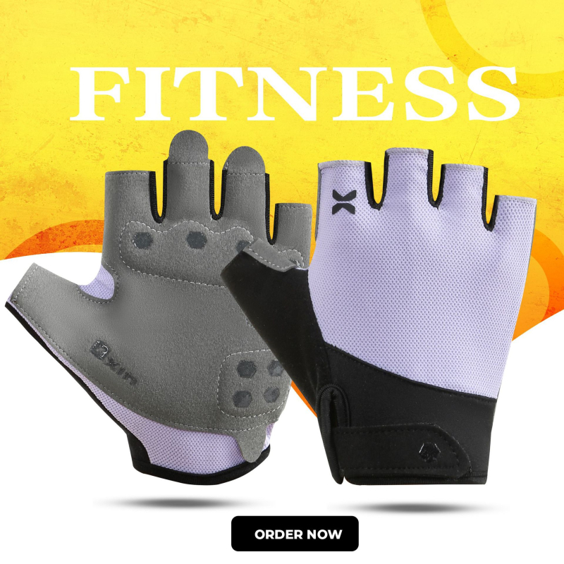 Γάντια γυμναστικής με μισά δάχτυλα, για γυναίκες, γάντια ποδηλασίας, αναπνεόντα, αντηλιακή προστασία, απορρόφηση κραδασμών (Υλικό: πολυεστερικές ίνες; Χρήση: γάντια ποδηλασίας; Λειτουργίες: αντηλιακή προστασία, απορρόφηση κραδασμών, διαπνοή; Φύλο: Γυναίκες