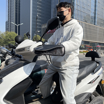 Γάντια ποδηλασίας με προστασία από τον ήλιο, μακριά μανσέτα; Υλικά: Oxford ύφασμα, αλουμινό φιλμ, μαργαριριώδες βαμβάκι; λεπτά; για άσκηση, μετακινήσεις και ποδηλασία