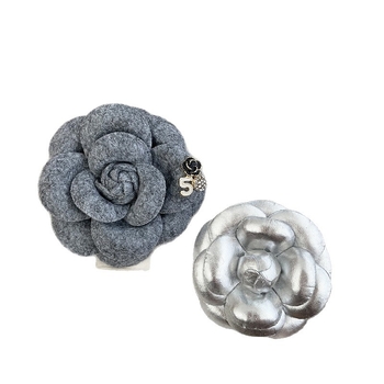 Broșă din material textil cu camelia, formă de floare, stil franțuzesc retro, decorativă, cadou pentru femei