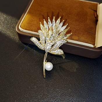 Broșă din aliaj de zinc, în formă de floare, cu tăiere diamant – stil dulce, accesoriu pentru decolteu
