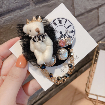 Broșă cu design de urs, din aliaj, Juquan, finisaj diamant, accesorii de modă pentru femei