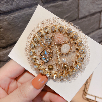 Broșă cu design de urs, din aliaj, Juquan, finisaj diamant, accesorii de modă pentru femei