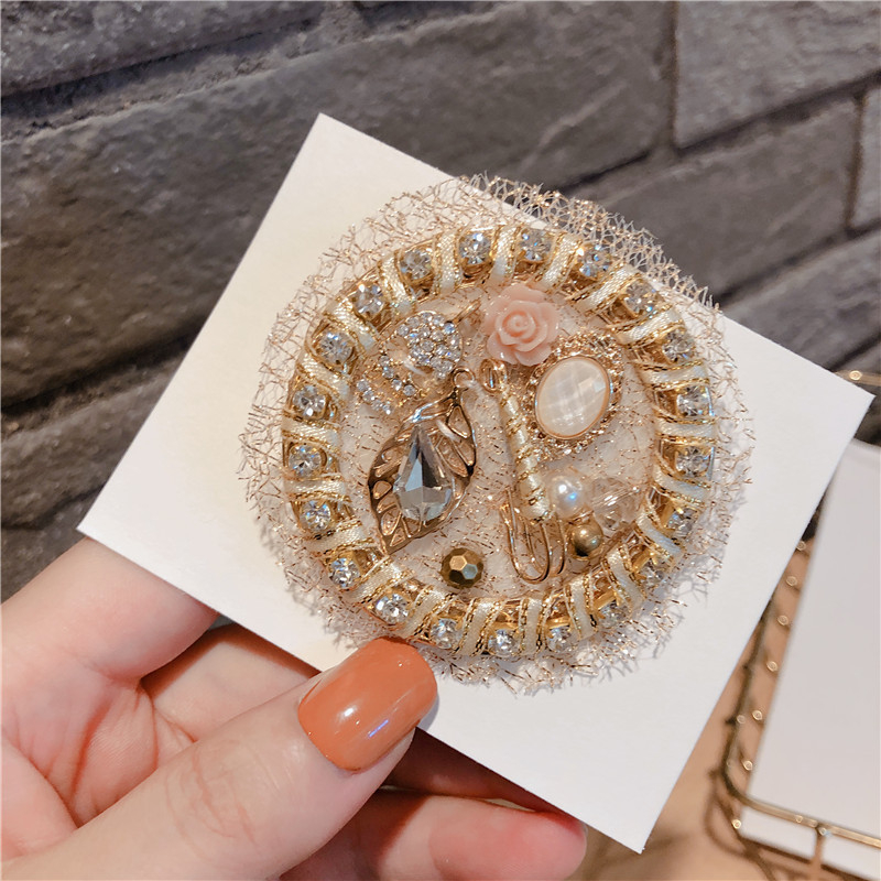 Broșă cu design de urs, din aliaj, Juquan, finisaj diamant, accesorii de modă pentru femei