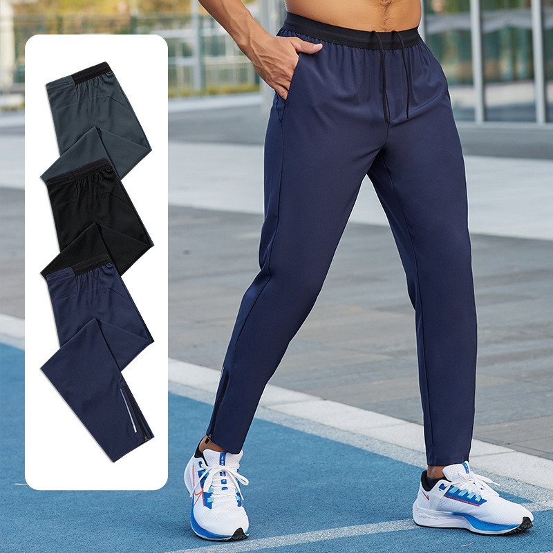 Pantaloni sport pentru bărbați, uscare rapidă, croi lejer, respirabili, talie medie, pentru alergare și antrenament
