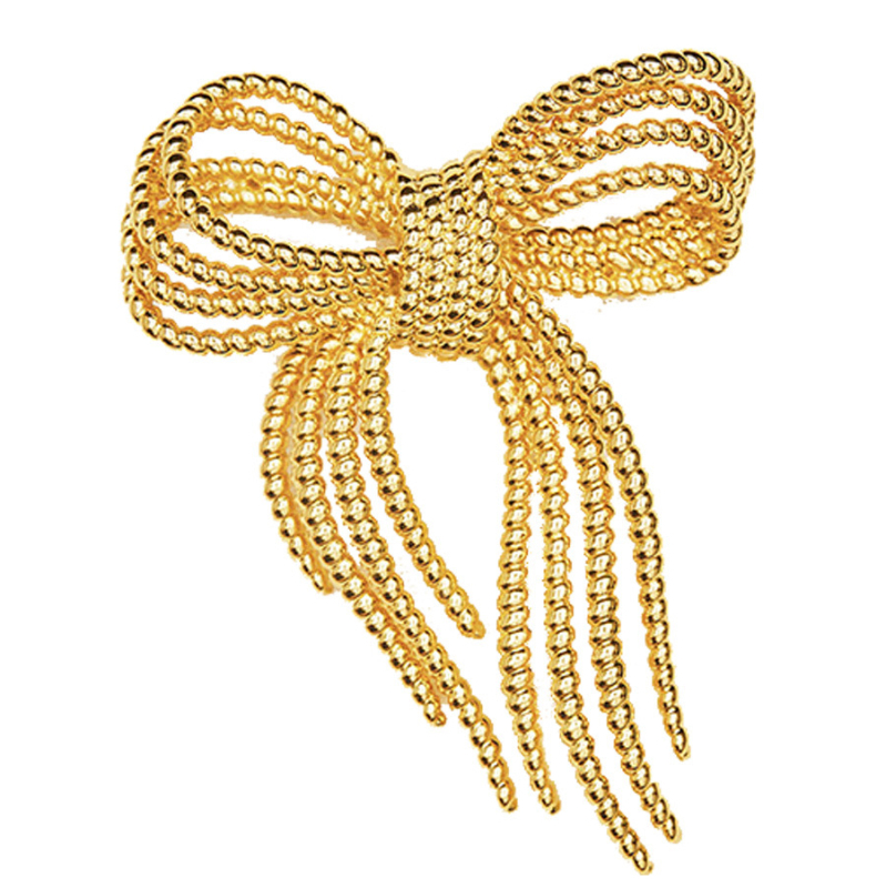 Broš s oblikom mašne, od bakra, unisex niš stil, elektroplatirano, dekorativno