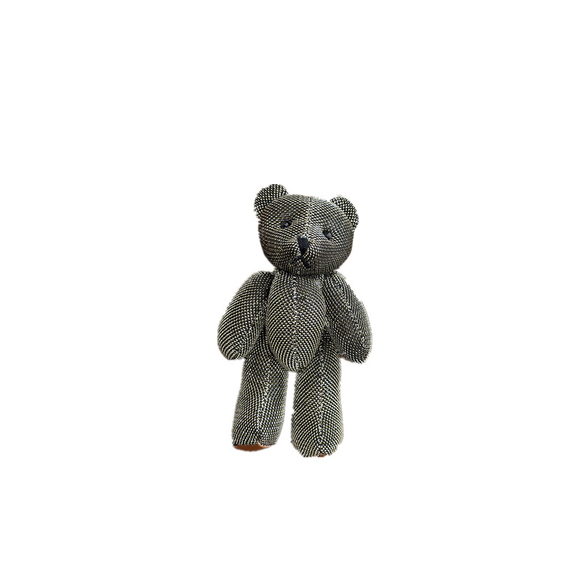 Broșă ursuleț drăguț, design 3D, unisex, pentru ghiozdan și uniformă școlară, din materiale mixte