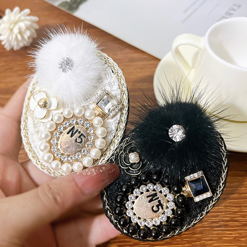 Broš u korejskom stilu, ručno izrađen, mješoviti materijali, dekorativni dodatak, proljeće 2024