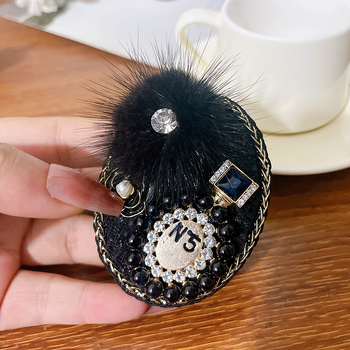 Broš u korejskom stilu, ručno izrađen, mješoviti materijali, dekorativni dodatak, proljeće 2024