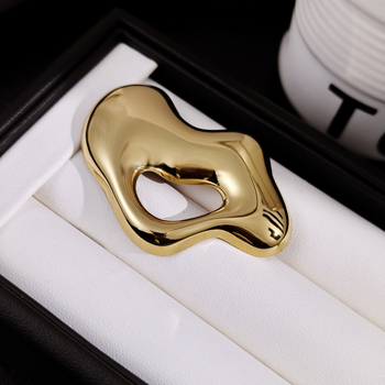 Broš od nehrđajućeg čelika • oblik vrtlog • elektroplatiranje • unisex, jednostavan dizajn