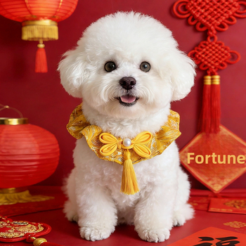 Șal pentru animale de companie, stil chinezesc, broderie, model floral, țesătură simplă