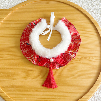 Șal pentru animale de companie, stil chinezesc, broderie, model floral, țesătură simplă